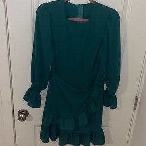 Green wrap dress, Size M